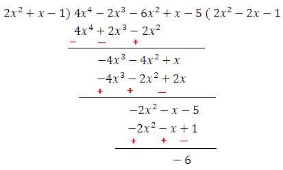 P X 4x 4 2x 3 6x 2 X 5 Becomes Divisible By Q X 2x 2 X 1 If We