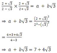 If A And B Are Rational Numbers And 2 3 2 3 A B 3 Home Work Help Learn Cbse Forum